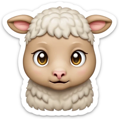 Lamb sad crying with tears  sticker