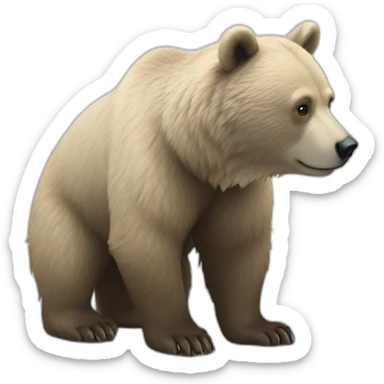 a bear cub on the ice floe sticker