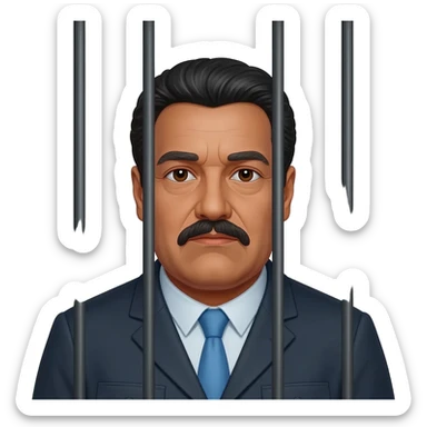 Maduro is behind bars sticker