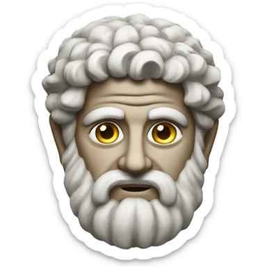 A greek Stone God sticker