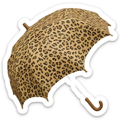Umbrella in animalprint sticker
