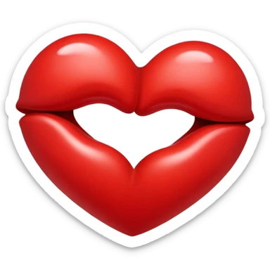 Heart kiss sticker