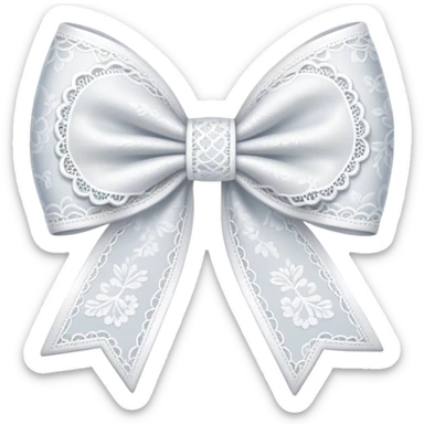 A cute lacy bow sticker