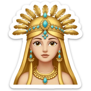 una diosa de la época púnica, de alto rango y de estatura media sticker