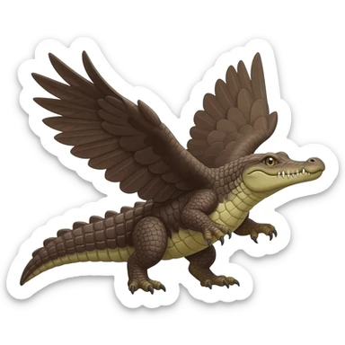 Crocodile-Eagle-hybrid, full body sticker
