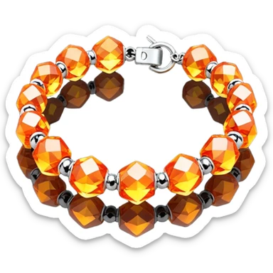 low poly fire bracelet gems sticker