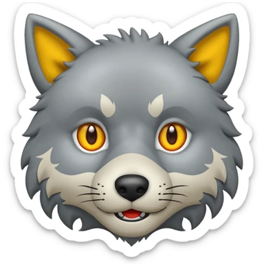 Tráeme una imagen de un lobo enojado sticker