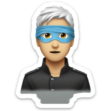 yuji with gojo blindfold sticker