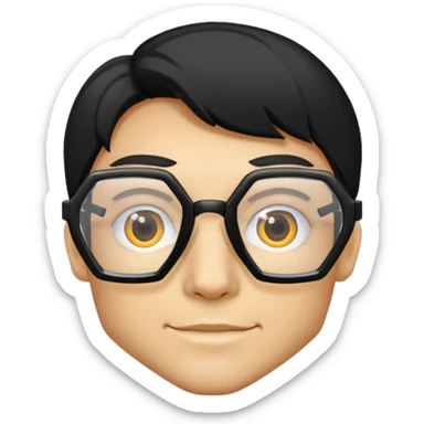 hexagon glasses sticker