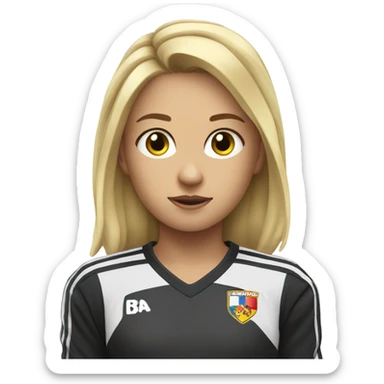 Soccer goalkeeper blond girl sticker