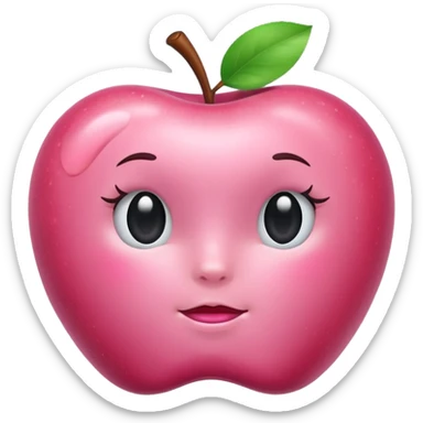 make apple-style emojis, make them pink, coquettish, aesthetic, cute, feminine sticker