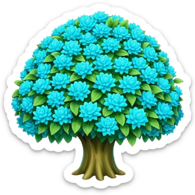 Turquoise colored bush  sticker