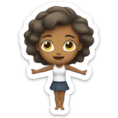 A girl swinging her arms down in sass sticker