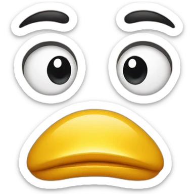 face with duck lips sticker