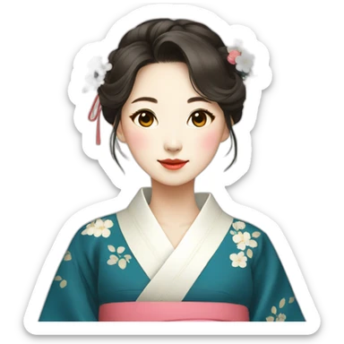 korean traditional dress , dress only sticker