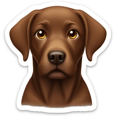 Brown Labrador cute sticker