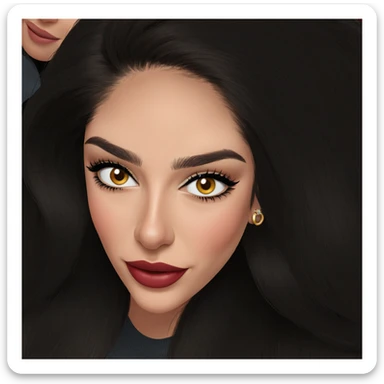 smiling girl in jewelry sticker