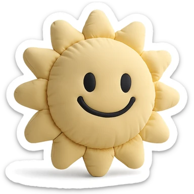 smiling sun sticker