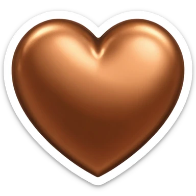 bronze heart sticker