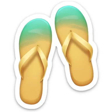 feet with flip flop sticker