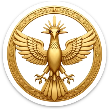 Modern stylized Faravahar Persian symbol sticker