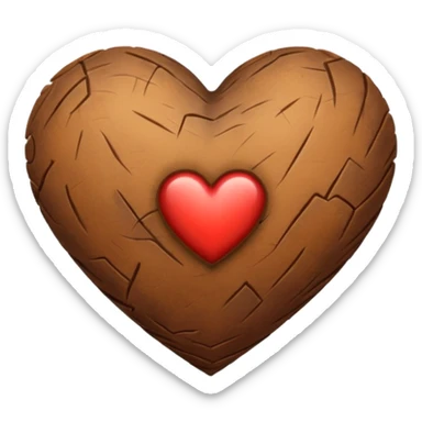 heart, natural earthy colours sticker