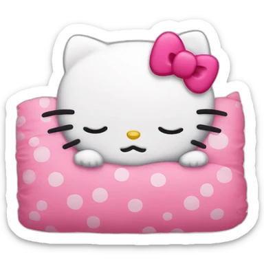 Hello kitty sleeping sticker