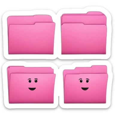 pink paper folders sticker