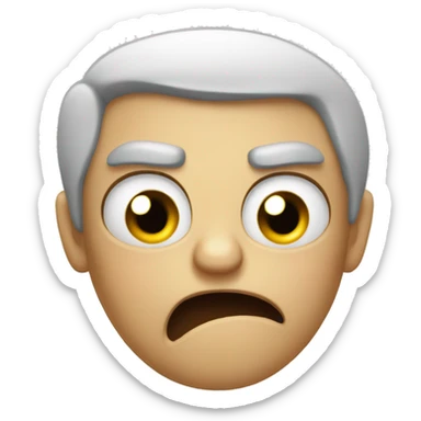 Thumbs down angry face sticker