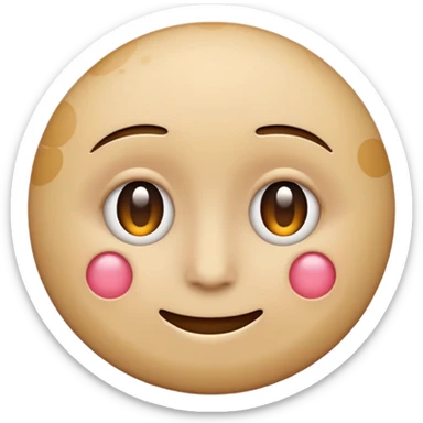 pain point, abstract dot in a circle, neutral expression, emoji style sticker