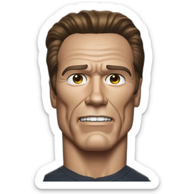 arnold Schwarzenegger in michael myers costume sticker