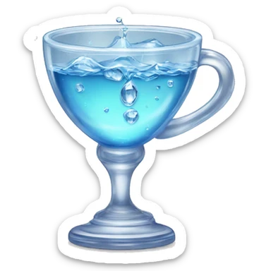 Cup of water poured into a beautiful bejeweled glass  sticker