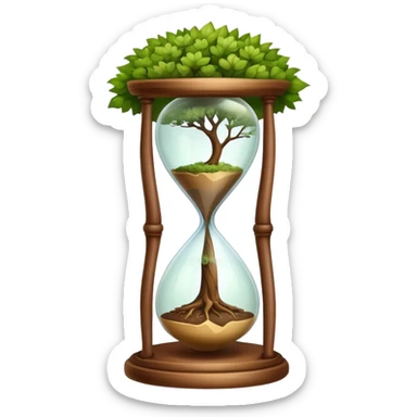 Hourglass with Growing Tree  sticker