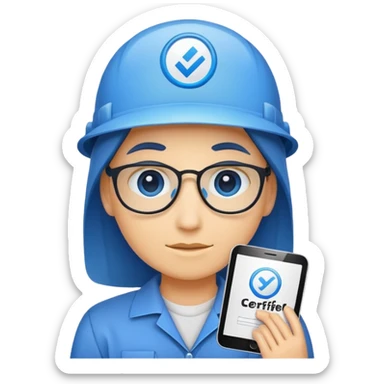 Logo certifier coché et belu sticker