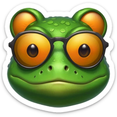Frog wearing sunglasses sticker