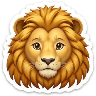 Simba lion with golden mane sticker