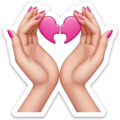 Hand hearts sticker