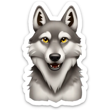 a wolf making turkish bozkurt sticker