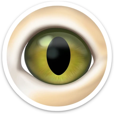 Realistic Cat-Reptile slit pupil eye in a circle  sticker