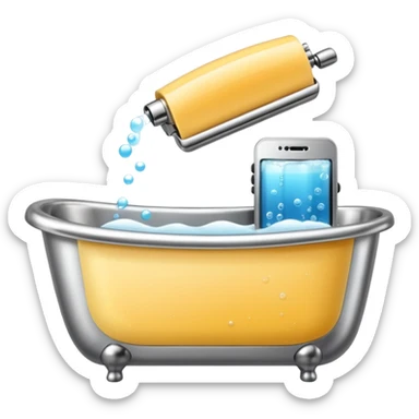 Bathtub with toaster in it sticker