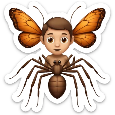 O garoto formiga ô cara de macaco braço de borboleta pernas de aranha e cu de mosquitode mosquito sticker