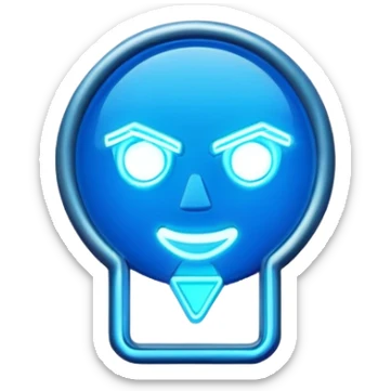 Neon sign blinking the following ETA sticker