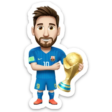 Messi con la copa del mundo  sticker
