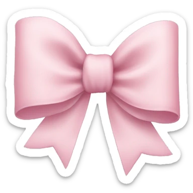 Light pink bow  sticker