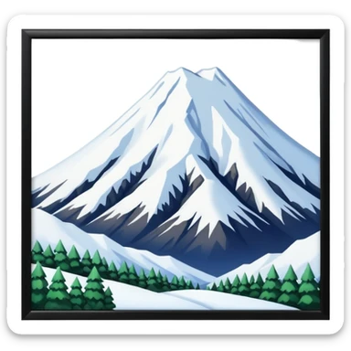 winter mountain tokyo sticker