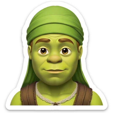 Shrek with a durag sticker