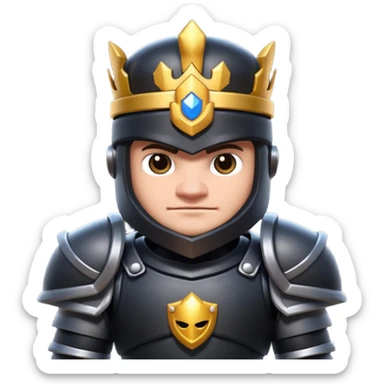 megaknight from clash royale black sticker