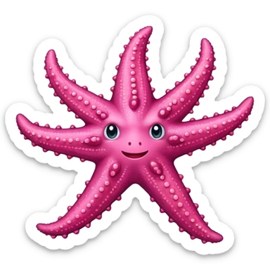A pink sea star sticker