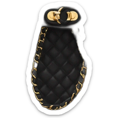 Chanel handbag black sticker