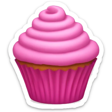 Pink cupcake sticker
